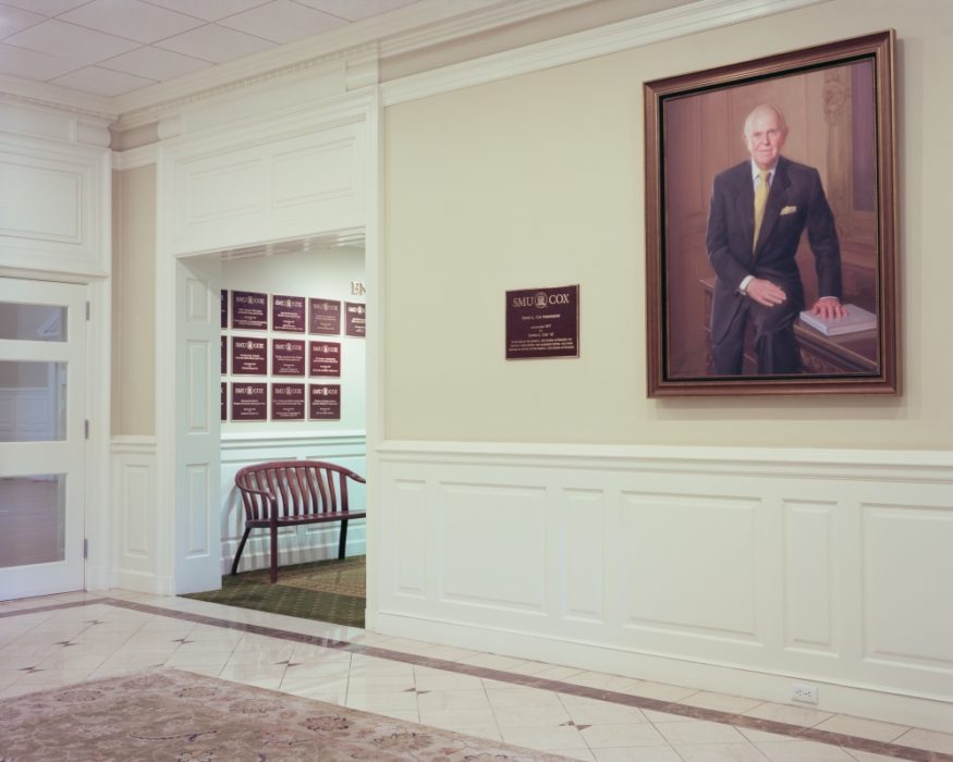 School lobby with Mr. Cox